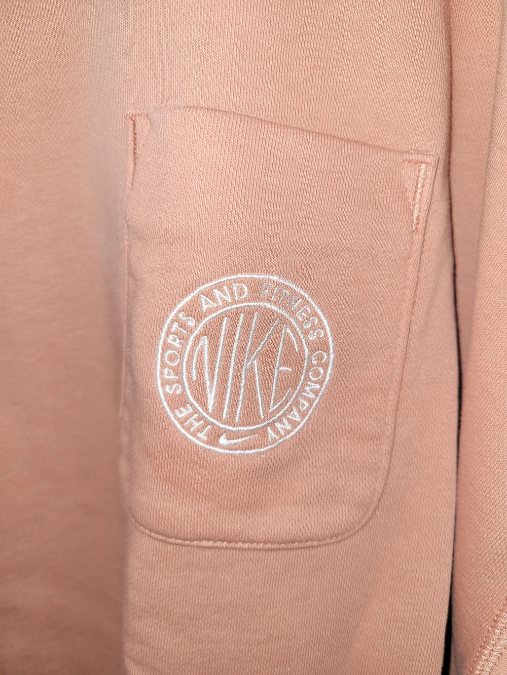 Nike Women's Blush Orange Pearl Femme French Terry Cardigan Size XL